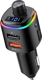 Nulaxy Bluetooth FM Transmitter, QC3.0 Fast Charge Bluetooth Car Adapter by Nulaxy