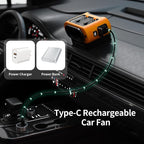 Socool Portable Car Fan - 14500mAh Rechargeable Battery Opearated - Image 7