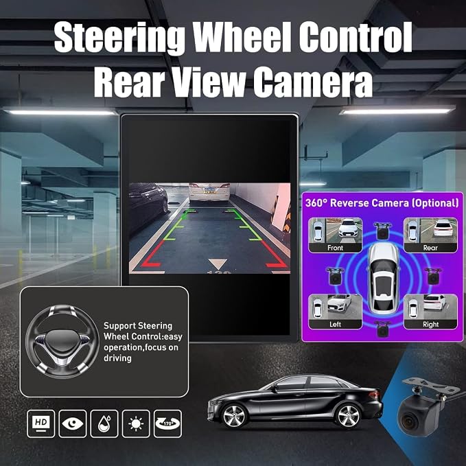 Kunfine Tesla Style Car CarPlay Android Auto Navigation Stereo GPS Radio - Image 5