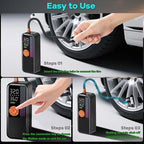 Portable Tire Inflator Air Compressor, 150 PSI Cordless Air Pump, 6000mAh - Image 7