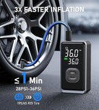Tire Inflator Portable Air Compressor, 150PSI Cordless Mini Air Pump - Image 2