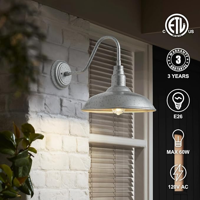 14in Outdoor Gooseneck Barn Lights - Image 3