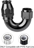 EVIL ENERGY 12AN 180 Degree PTFE One Piece Full Flow End Hose Fitting Aluminum - Image 5