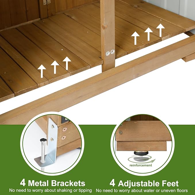 Wood & Metal Outdoor Storage Cabinet - Image 5