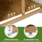 Wood & Metal Outdoor Storage Cabinet - Image 5