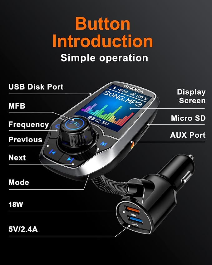 Upgraded Bluetooth FM Transmitter - Image 7