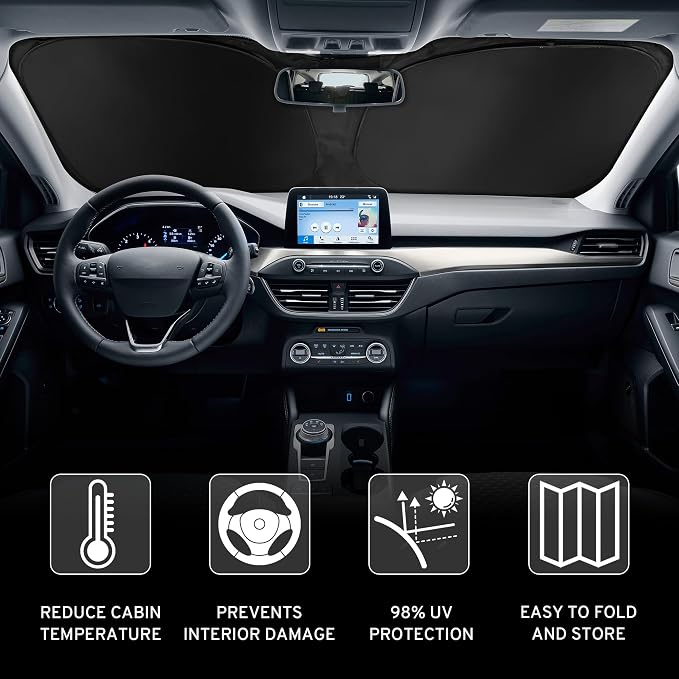 Car Windshield Sun Shade Sunshade Compatible - Image 3