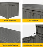 EAST OAK Outdoor Storage Box, 150 Gallon Deck Box, Large Resin Storage Bin - Image 6