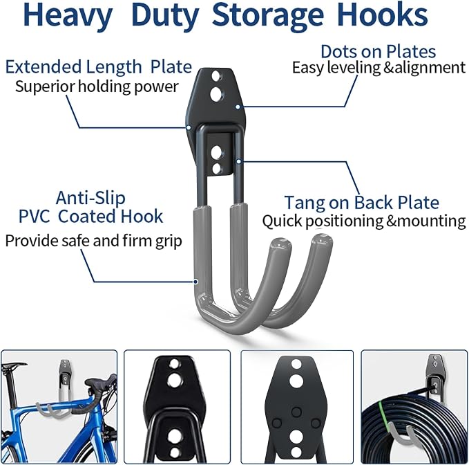 3-H Garage Wall Hooks 20 Pack, Garage Hooks Heavy Duty - Image 4