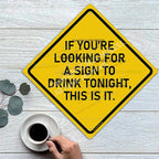Drink Tonight Bar Sign | 12x12″ Durable Funny Man Cave Decor Metal Beer Signs - Image 5