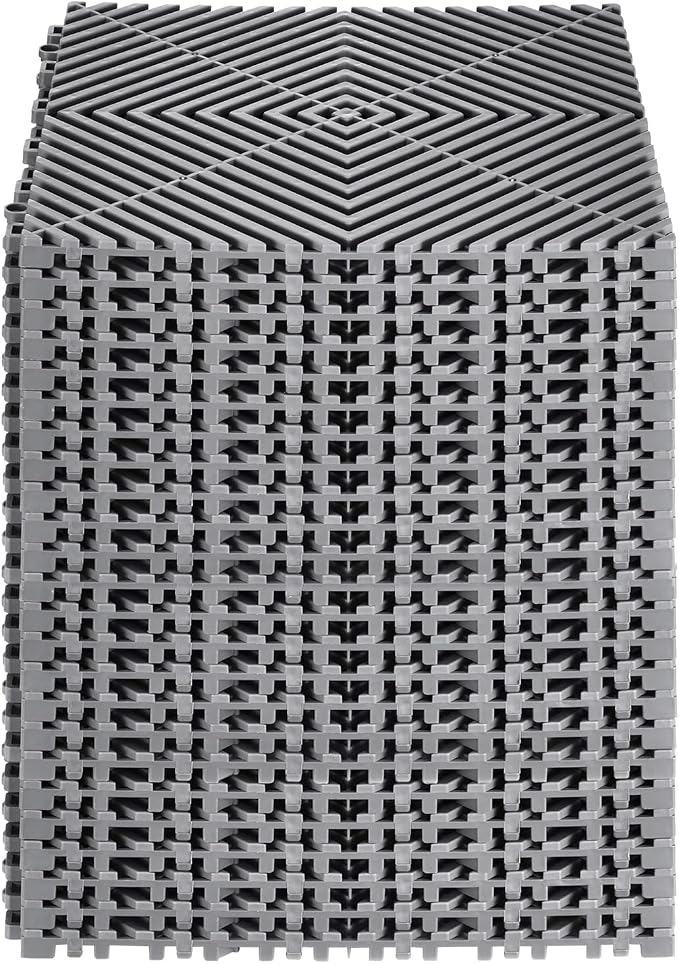 VEVOR Interlocking Drainage Mat, 12” x 12” Modular Interlocking Cushion - Image 9
