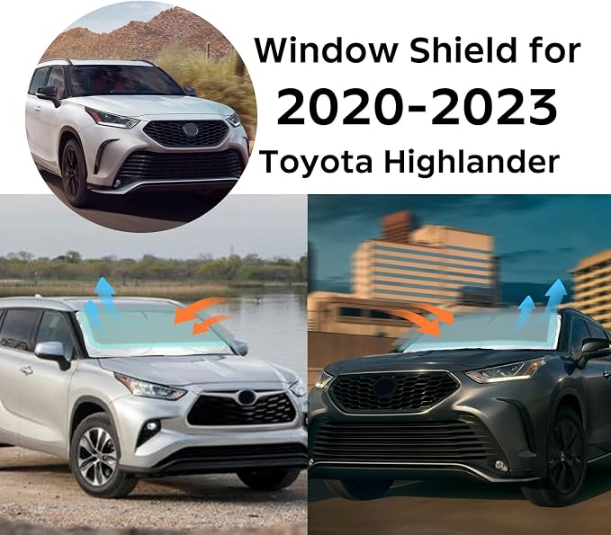 INSAUTO for Highlander Car Windshield Cover Windshield Sun Shade for Toyota - Image 2