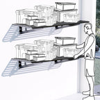 2-Pack 2x4ft Garage Wall Shelving, 2 Shelf Total 8 ft Garage Wall Storage - Image 6