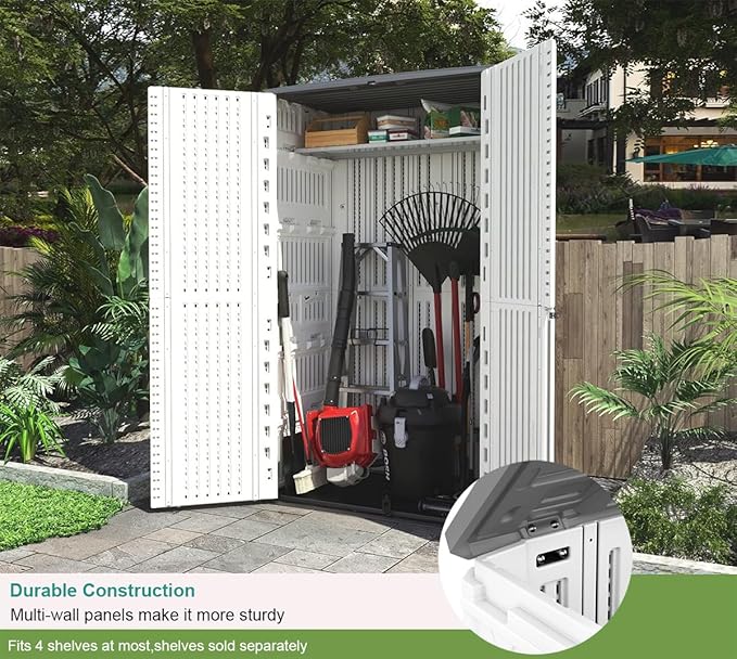 Outdoor Storage Shed, KINYING Outdoor Storage Cabinet Waterproof - Image 4