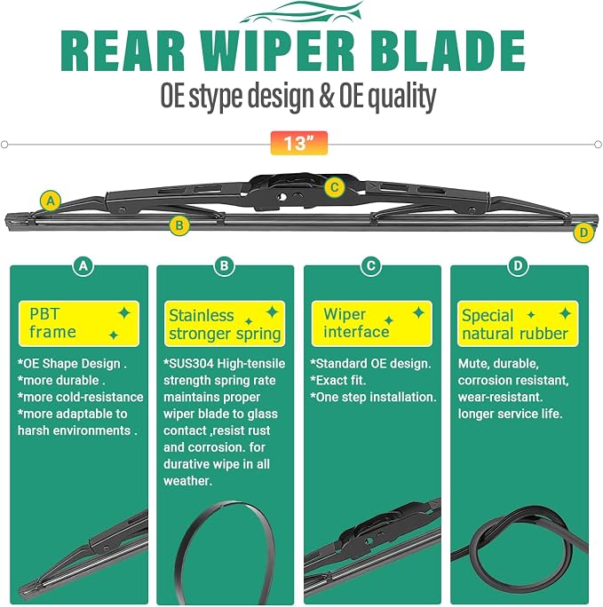 24" 18" 13" Windshield Wiper Blades Replacement - Image 4