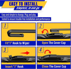 3 wipers Replacement for 2010-2022 Toyota 4Runner, Windshield Wiper Blades - Image 8