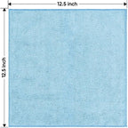 HOMEXCEL Blue Microfiber Cleaning Cloth 50 Pack, 12.5 x 12.5 inch Microfiber - Image 7