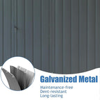 IKERY Extra - Large Galvanized Steel Storage Shed - 11' x 12.5' - Image 4