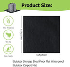 Outdoor Storage Shed Floor Mat, 8.2*8.2FT Waterproof Washable Garden Flooring - Image 2
