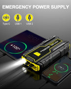 Car Jump Starter, 4000A Battery Jumper Starter Portable 12V, Car Battery Charger - Image 6