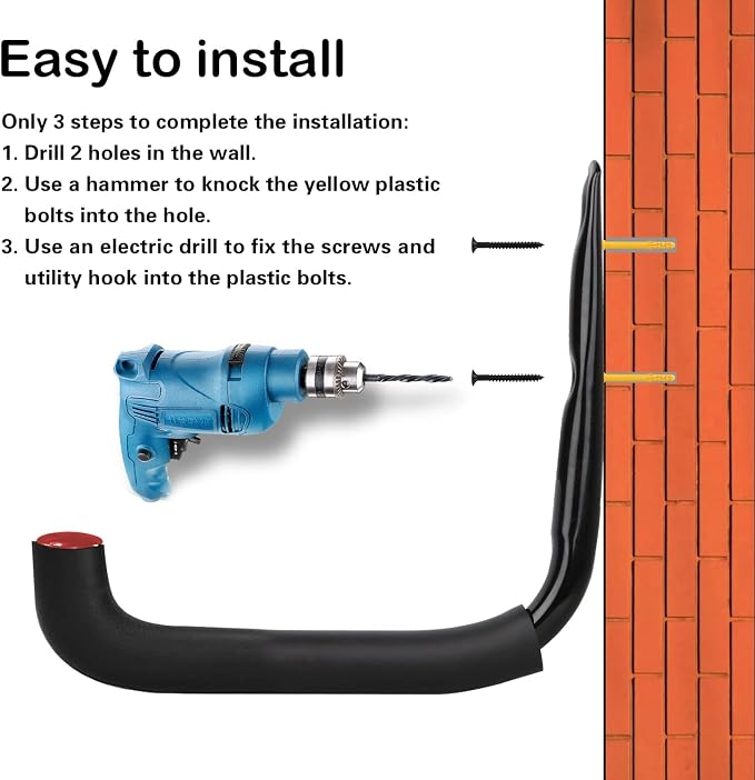 6 Set Garage Hooks - Image 6