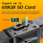 iiwey T1-pro Dash Cam Front and Rear Inside 3 Channel 1080P, Adjustable Lens - Image 7