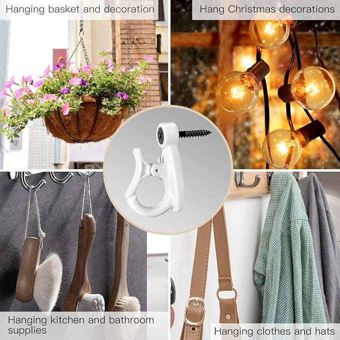 Light Hanger Hooks, String Light Hooks, Screw-in Hooks - Image 7