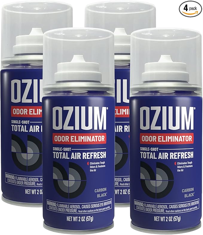 OZIUM Air Freshener Odor Eliminator, 2oz Single Shot Total Air Refresh & Car by OZIUM