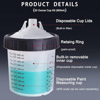 Disposable Paint Mixing Cup Kit, HVLP Paint Sprayer Gun Mixing Cups - Image 6