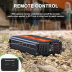 3000W Power Inverter, Peak Power 6000W 12V DC to AC 110V120V, Remote Control - Image 3