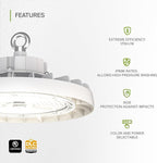ASD LED High Bay UFO Light Fixture, Commercial Shop Lighting | 3CCT, IP69K - Image 3