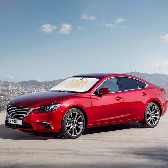Sun Shade for Mazda 6 Windshield Sunshades for 2014-2020 2021 Mazda 6 Mazda6 by SLOGENTO