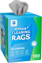 GLIMGLINT Microfiber Cleaning Cloth, 100 Pack Cleaning Rags, Ultra Absorbent by Unknown