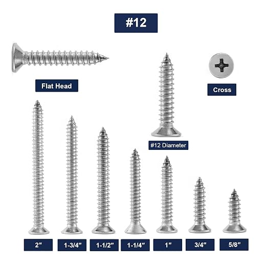 #12 x 1" Wood Screw 100Pcs 18-8 Stainless Steel Screws Flat Head Phillips Fast - Image 3