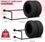 Vrisa Tire Rack Wall Mount Heavy Duty Adjustable Multi Tire Storage Rack - Image 3