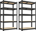 REIBII Set of 2 Storage Shelves 5 Tier Garage Shelving Heavy Duty Metal by REIBII
