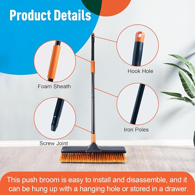 2 Set 18" Push Broom Outdoor - Image 6