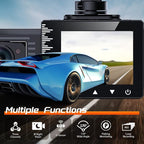 iiwey T1-pro Dash Cam Front and Rear Inside 3 Channel 1080P, Adjustable Lens - Image 2
