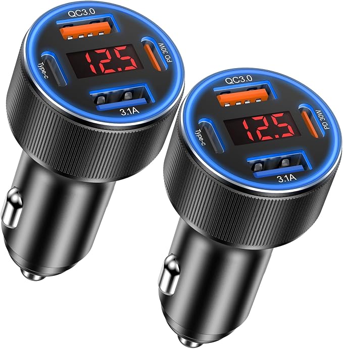 Car Charger USB C, Besgoods 4 Ports Cigarette Lighter USB Charger USB C Car by Besgoods
