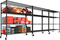 PrimeZone 3 Packs 55.5" W x 24" D x 80" H Heavy Duty Wire Storage Shelves by PrimeZone