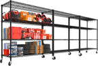 PrimeZone 3 Packs 55.5" W x 24" D x 80" H Heavy Duty Wire Storage Shelves by PrimeZone
