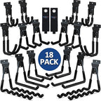 3-H Slatwall Accessories 18 Pack, Slatwall Hooks & Hangers Multi Sizes by 3-H