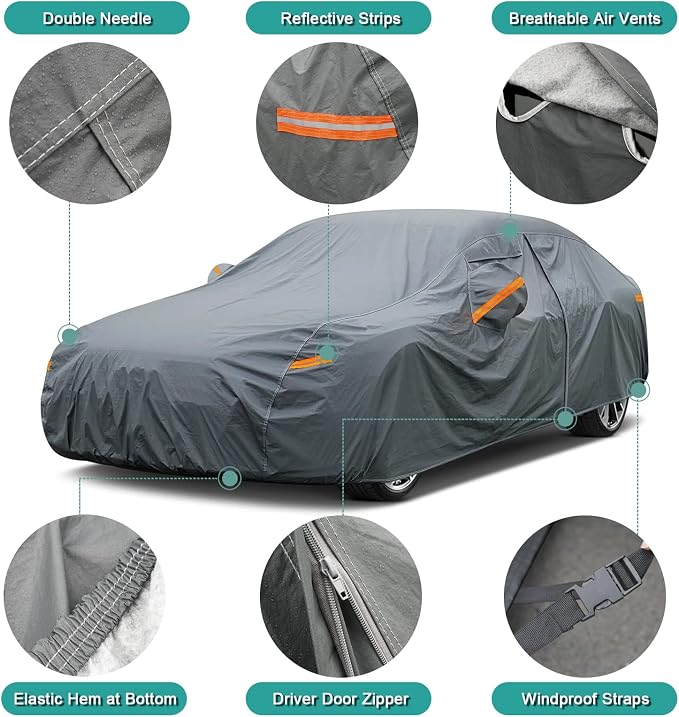Premium Car Cover Custom Fit Lexus GX GX460 GX470, 16 Layers Heavy Duty Car - Image 3