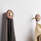 Solid Brass & Sapele/Mahogany Wall Hooks 2 Pack - Image 8