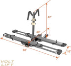 HYPERAX Patented Lift Assisted Volt Lift RV Rated Hitch Mounted 2 E Bike Rack - Image 6