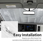 Marble Car Windshield Sunshade Front Window Sun Visor Protector Foldable Shield - Image 7