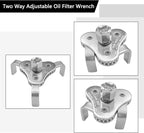 Universal Adjustable Oil Filter Wrench, Carbon Steel, 3-Jaw Design, 2.5-4.5 - Image 4
