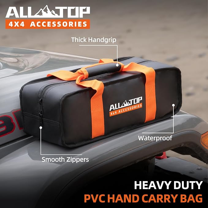 ALL-TOP Kinetic Recovery Rope Kit w/ 2 Soft Shackles, 1in x 20ft, Heavy Duty - Image 7