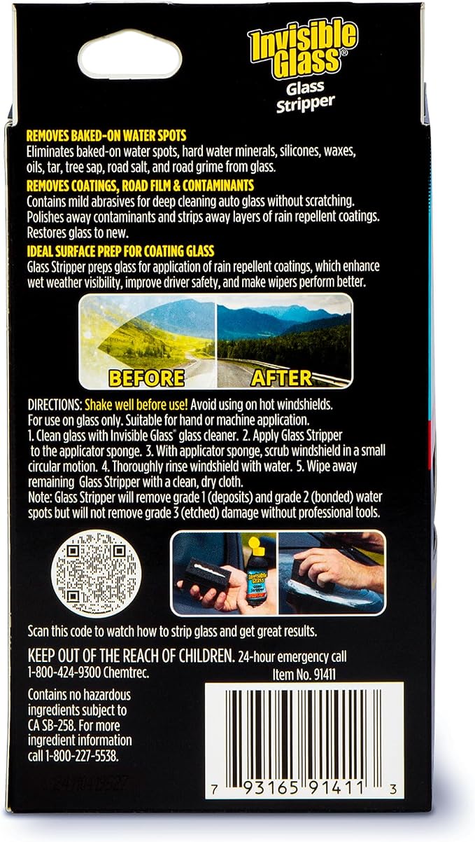 Invisible Glass 91411-6PK Glass Stripper – Hard Water Spot Remover – Strips - Image 3