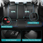 Seat Covers for Honda Civic Sedan LX 2016 2017 2018 2019 2020 2021, Faux - Image 4